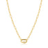 Forest Green Enamel Carabiner Gold Necklace